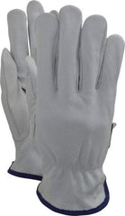 MCR Safety - Size XL (10) Grain Goatskin General Protection Work Gloves - For Work & Driver, Uncoated, Slip-On Cuff, Full Fingered, White, Paired - Americas Industrial Supply