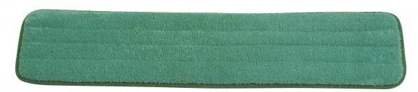 Rubbermaid - 24-1/2" Long x 5-1/2" Wide Microfiber Dust Mop Pad - Hook & Loop, Green - Americas Industrial Supply