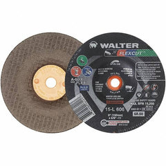 WALTER Surface Technologies - 7" Diam x 7/8" Hole, 60 Grit Surface Grinding Wheel - Aluminum Oxide, Medium Grade, 8,600 Max RPM - Americas Industrial Supply