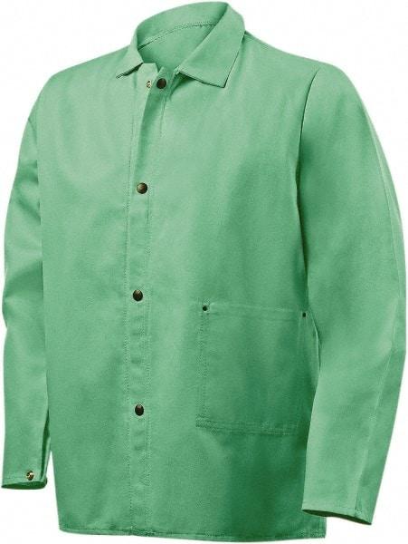 Steiner - Size 3XL Flame Resistant/Retardant Jacket - Green, Cotton, Snaps Closure, 56 to 58" Chest - Americas Industrial Supply