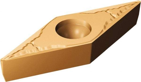 Sandvik Coromant - VBMT333 MM Grade 1125 Carbide Turning Insert - TiAlN/AlCr2O3 Finish, 35° Diamond, 3/8" Inscr Circle, 3/16" Thick, 3/64" Corner Radius - Americas Industrial Supply