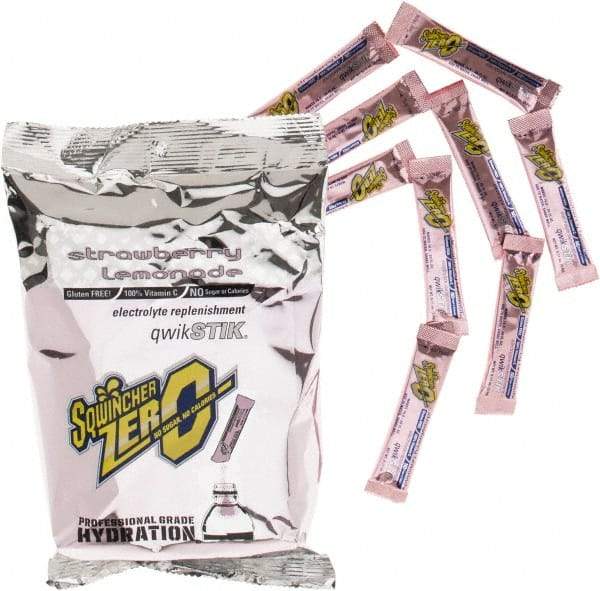 Sqwincher - 0.11 oz Packet Strawberry Lemonade Activity Drink - Powdered, Yields 20 oz - Americas Industrial Supply