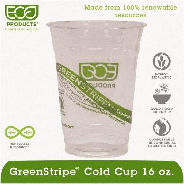 ECO PRODUCTS - Renewable & Compostable Cold Cups - 16 oz - Clear - Americas Industrial Supply