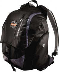 Ergodyne - 4 Pocket, 3600 Cubic Inch, Polyester Back Pack - 15 Inch Wide x 12 Inch Deep x 20 Inch High, Black, Model No. 5143 - Americas Industrial Supply