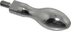 Gibraltar - 10-24 Threaded Stem, Revolving Handwheel & Machine Handle - Carbon Steel Bulb Shape Handle, 3/8" Long Carbon Steel Stem, 1-7/8" Handle Length, 2-1/4" OAL - Americas Industrial Supply
