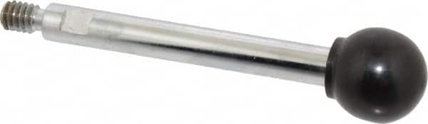 Gibraltar - 1/4-20 Stem, 3/4" Knob Diam, 5/16" Shaft Diam, Gear Lever Arm with Ball Knob - 3/8" Thread Length, 3.1" Handle Length, Steel Shaft, Phenolic Knob - Americas Industrial Supply