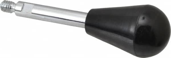 Gibraltar - 1/4-20 Stem, 1" Knob Diam, 0.31" Shaft Diam, Gear Lever Arm with Oval Knob - 3/8" Thread Length, 3.2" Handle Length, Steel Shaft, Phenolic Knob - Americas Industrial Supply