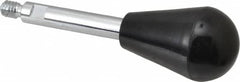 Gibraltar - 1/4-20 Stem, 1" Knob Diam, 0.31" Shaft Diam, Gear Lever Arm with Oval Knob - 3/8" Thread Length, 3.2" Handle Length, Steel Shaft, Phenolic Knob - Americas Industrial Supply