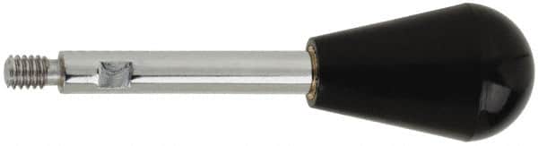 Gibraltar - 1/4-20 Stem, 1" Knob Diam, 0.31" Shaft Diam, Gear Lever Arm with Oval Knob - 3/8" Thread Length, 3.4" Handle Length, Steel Shaft, Phenolic Knob - Americas Industrial Supply