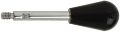 Gibraltar - 1/4-20 Stem, 1" Knob Diam, 0.31" Shaft Diam, Gear Lever Arm with Oval Knob - 3/8" Thread Length, 3.4" Handle Length, Steel Shaft, Phenolic Knob - Americas Industrial Supply