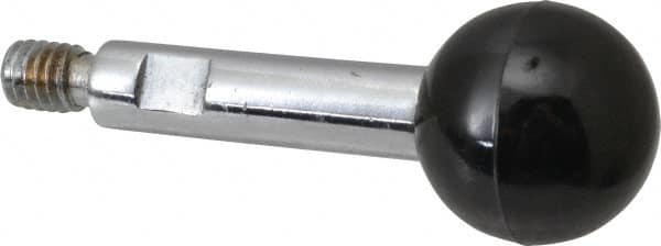 Gibraltar - 5/16-18 Stem, 1" Knob Diam, 0.39" Shaft Diam, Gear Lever Arm with Ball Knob - 7/16" Thread Length, 2.4" Handle Length, Steel Shaft, Phenolic Knob - Americas Industrial Supply