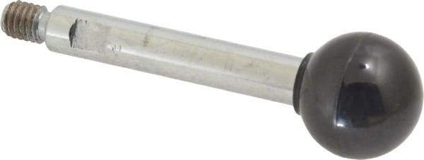 Gibraltar - 5/16-18 Stem, 1" Knob Diam, 3/8" Shaft Diam, Gear Lever Arm with Ball Knob - 7/16" Thread Length, 3.1" Handle Length, Steel Shaft, Phenolic Knob - Americas Industrial Supply