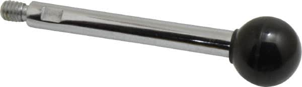 Gibraltar - 5/16-18 Stem, 1" Knob Diam, 3/8" Shaft Diam, Gear Lever Arm with Ball Knob - 7/16" Thread Length, 3.9" Handle Length, Steel Shaft, Phenolic Knob - Americas Industrial Supply