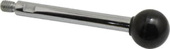Gibraltar - 5/16-18 Stem, 1" Knob Diam, 3/8" Shaft Diam, Gear Lever Arm with Ball Knob - 7/16" Thread Length, 3.9" Handle Length, Steel Shaft, Phenolic Knob - Americas Industrial Supply