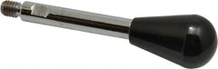 Gibraltar - 5/16-18 Stem, 1" Knob Diam, 0.39" Shaft Diam, Gear Lever Arm with Oval Knob - 7/16" Thread Length, 3.8" Handle Length, Steel Shaft, Phenolic Knob - Americas Industrial Supply