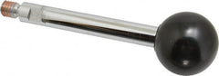 Gibraltar - 3/8-16 Stem, 1-3/8" Knob Diam, 0.47" Shaft Diam, Gear Lever Arm with Ball Knob - 1/2" Thread Length, 4.3" Handle Length, Steel Shaft, Phenolic Knob - Americas Industrial Supply
