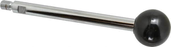 Gibraltar - 3/8-16 Stem, 1-3/8" Knob Diam, 1/2" Shaft Diam, Gear Lever Arm with Ball Knob - 1/2" Thread Length, 5.8" Handle Length, Steel Shaft, Phenolic Knob - Americas Industrial Supply