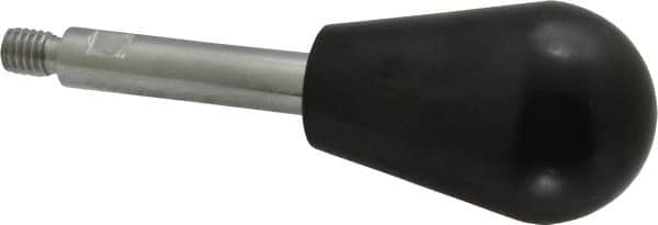 Gibraltar - 3/8-16 Stem, 1-5/8" Knob Diam, 0.47" Shaft Diam, Gear Lever Arm with Oval Knob - 1/2" Thread Length, 4-1/2" Handle Length, Steel Shaft, Phenolic Knob - Americas Industrial Supply