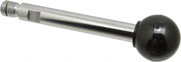 Gibraltar - 1/2-13 Stem, 1-3/8" Knob Diam, 9/16" Shaft Diam, Gear Lever Arm with Ball Knob - 5/8" Thread Length, 5" Handle Length, Steel Shaft, Phenolic Knob - Americas Industrial Supply
