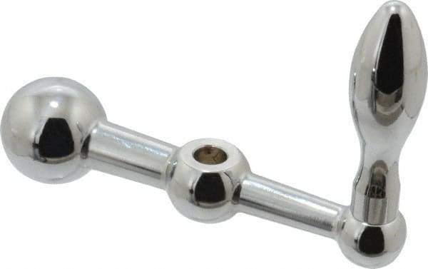 Gibraltar - 11/16" Hub Diam x 11/16" Hub Height Solid Crank Handle - 3/8" Reamed Bore, 1-1/4" Knob Diam, 3-1/4" High, 4" Center to Center, Steel - Americas Industrial Supply