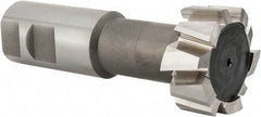 Interstate - 1-27/32" Cut Diam, 53/64" Cut Width, 1-1/32" Neck Diam, 1-1/4" Shank Diam, 4-13/16" OAL, M42 Cobalt T-Slot Cutter - Uncoated, 1" Bolt, Straight Teeth, 10 Teeth - Americas Industrial Supply
