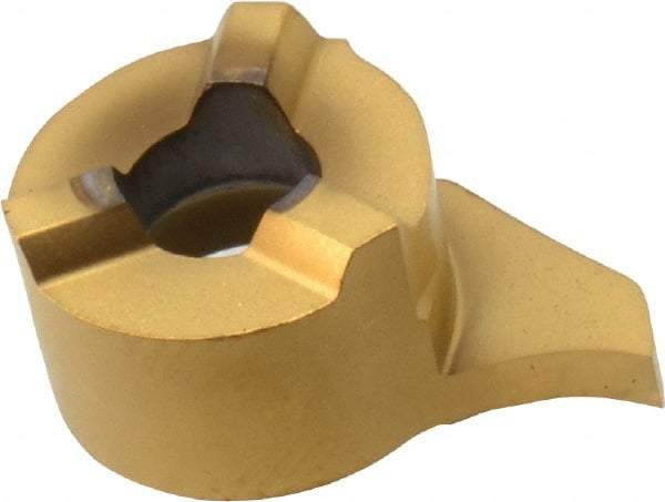 HORN - 0062U114 Grade TN35, 1/16" Cutting Width Carbide Grooving Insert - 0.157" Max Depth of Cut, Right Hand, 0.008" Corner Radius, TiN Finish - Americas Industrial Supply