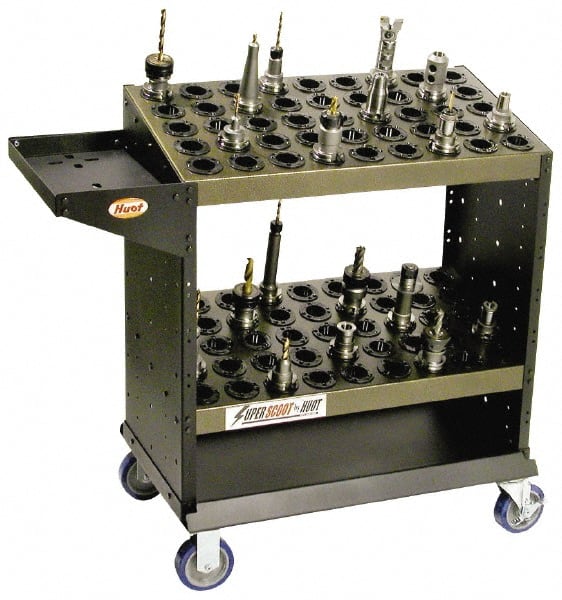 Huot - 90 Tool Capacity, HSK HSK63A Taper SuperScoot CNC Tool Cart - Americas Industrial Supply