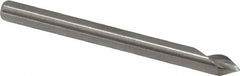 Hertel - 1/8" Head Diam, 1/8" Shank Diam, 1 Flute 60° Solid Carbide Countersink - Bright Finish, 1-1/2" OAL, Single End, Straight Shank, Right Hand Cut - Americas Industrial Supply