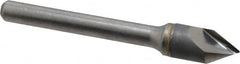 Hertel - 3/8" Head Diam, 1/4" Shank Diam, 1 Flute 60° Solid Carbide Countersink - Americas Industrial Supply