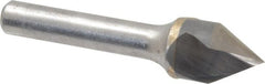 Hertel - 5/8" Head Diam, 3/8" Shank Diam, 1 Flute 60° Solid Carbide Countersink - Americas Industrial Supply