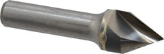 Hertel - 3/4" Head Diam, 1/2" Shank Diam, 1 Flute 60° Solid Carbide Countersink - Americas Industrial Supply