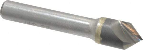 Hertel - 1/2" Head Diam, 3/8" Shank Diam, 1 Flute 82° Solid Carbide Countersink - Bright Finish, 2-1/2" OAL, Single End, Straight Shank, Right Hand Cut - Americas Industrial Supply