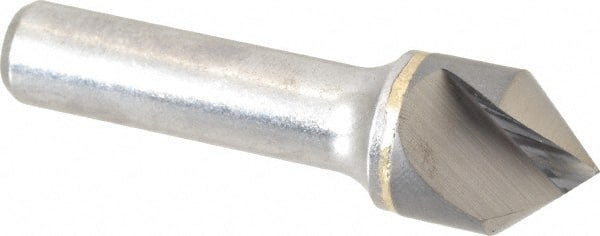Hertel - 3/4" Head Diam, 1/2" Shank Diam, 1 Flute 82° Solid Carbide Countersink - Americas Industrial Supply