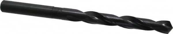 Hertel - 23/32", 118° Point, Spiral Flute, High Speed Steel Taper Length Drill Bit - Oxide Finish, 5-5/8" Flute Length, 9-1/2" OAL - Americas Industrial Supply