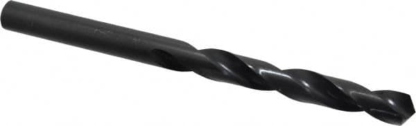 Hertel - 3/4", 118° Point, Spiral Flute, High Speed Steel Taper Length Drill Bit - Oxide Finish, 5-7/8" Flute Length, 9-3/4" OAL - Americas Industrial Supply