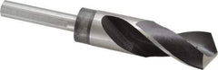 Hertel - 1-1/16" Drill, 118° Point, High Speed Steel Silver Deming & Reduced Shank Drill Bit - Oxide Finish, 6" OAL, Flats on Shank, 3" Flute Length, Right Hand Cut, Standard Point, Spiral Flute, Regular Spiral - Americas Industrial Supply