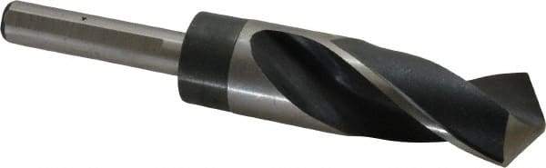 Hertel - 1-5/64" Drill, 118° Point, High Speed Steel Silver Deming & Reduced Shank Drill Bit - Oxide Finish, 6" OAL, Flats on Shank, 3" Flute Length, Right Hand Cut, Standard Point, Spiral Flute, Regular Spiral - Americas Industrial Supply
