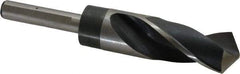 Hertel - 1-5/64" Drill, 118° Point, High Speed Steel Silver Deming & Reduced Shank Drill Bit - Oxide Finish, 6" OAL, Flats on Shank, 3" Flute Length, Right Hand Cut, Standard Point, Spiral Flute, Regular Spiral - Americas Industrial Supply