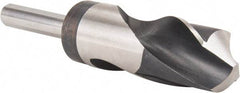Hertel - 1-5/16" Drill, 118° Point, High Speed Steel Silver Deming & Reduced Shank Drill Bit - Oxide Finish, 6" OAL, Flats on Shank, 3" Flute Length, Right Hand Cut, Standard Point, Spiral Flute, Regular Spiral - Americas Industrial Supply