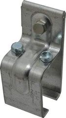 National Mfg. - 300 Lb Capacity, Galvanized, Single Splice Box Rail Bracket - 2" Long, 4-1/2" High, 2-1/4" Wide - Americas Industrial Supply