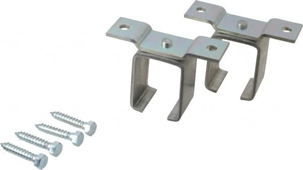 National Mfg. - 300 Lb Capacity, Galvanized, Single Ceiling Box Rail Bracket - 4-7/8" Long, 3-1/2" High, 1-1/2" Wide - Americas Industrial Supply