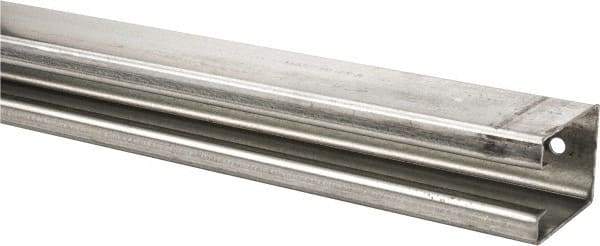 National Mfg. - 12 Ft Long, 450 Lb Capacity, Straight Boxrail - Galvanized, Series 5116 - Americas Industrial Supply