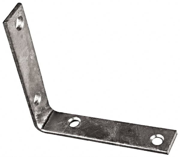 National Mfg. - 3-1/2" Long x 3/4" Wide, Steel, Corner Brace - Hot-Dipped Galvanized - Americas Industrial Supply