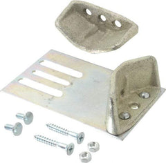 National Mfg. - 1 Panel, Commercial Zinc Plated Steel Floor Guide - Up to 3" Door Thickness - Americas Industrial Supply