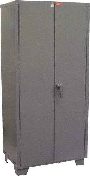 Jamco - 4 Shelf Locking Storage Cabinet - Steel, 60" Wide x 24" Deep x 78" High, Gray - Americas Industrial Supply