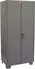 Jamco - 4 Shelf Locking Storage Cabinet - Steel, 60" Wide x 24" Deep x 78" High, Gray - Americas Industrial Supply