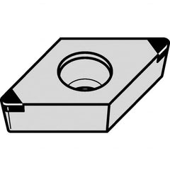 Kennametal - DCGW21.51 MT Grade KBH20 PCBN Turning Insert - Nano-Composite Finish, 55° Diamond, 1/4" Inscr Circle, 3/32" Thick, 1/64" Corner Radius - Americas Industrial Supply