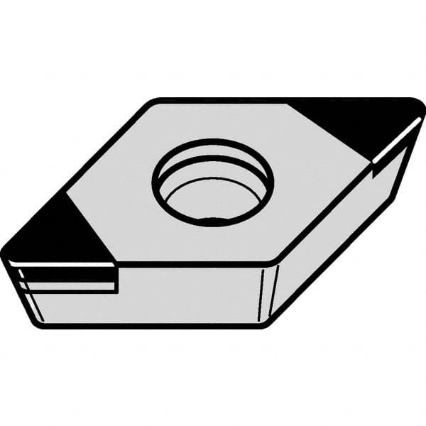 Kennametal - DPGW32.51 S0415 Grade KB1610 PCBN Turning Insert - 55° Diamond, 3/8" Inscr Circle, 5/32" Thick, 1/64" Corner Radius - Americas Industrial Supply