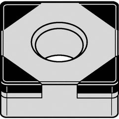 Kennametal - SNGA433 MT Grade KBH20 PCBN Turning Insert - Nano-Composite Finish, 90° Square, 1/2" Inscr Circle, 3/16" Thick, 3/64" Corner Radius - Americas Industrial Supply