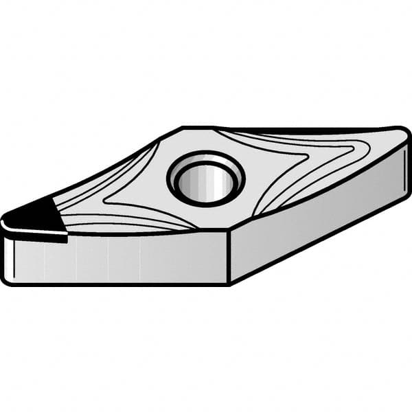 Kennametal - VNMS332 F Grade KD1425 Polycrystalline Diamond (PCD) Turning Insert - 35° Diamond, 3/8" Inscr Circle, 3/16" Thick, 1/32" Corner Radius - Americas Industrial Supply